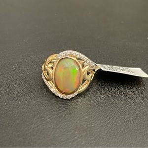Opal and Diamond Ring